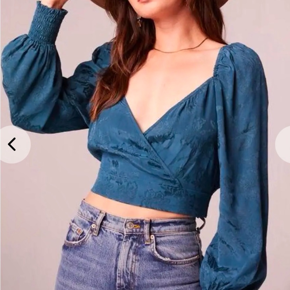 Band of Gypsies Teal Crop Top